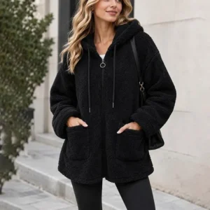 Women S Teddy Fleece Jumpers Jacket Oversized