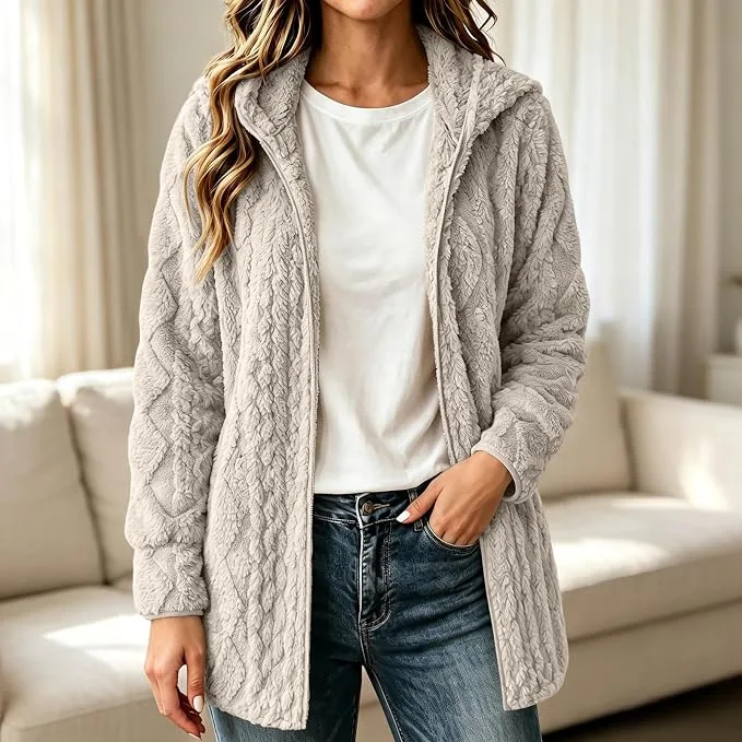 Womens Fleece Jackets Full Zip Casual Hoodies