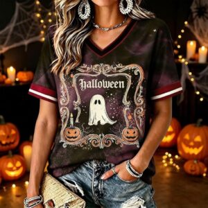 Womens Halloween T Shirts Novelty Printed