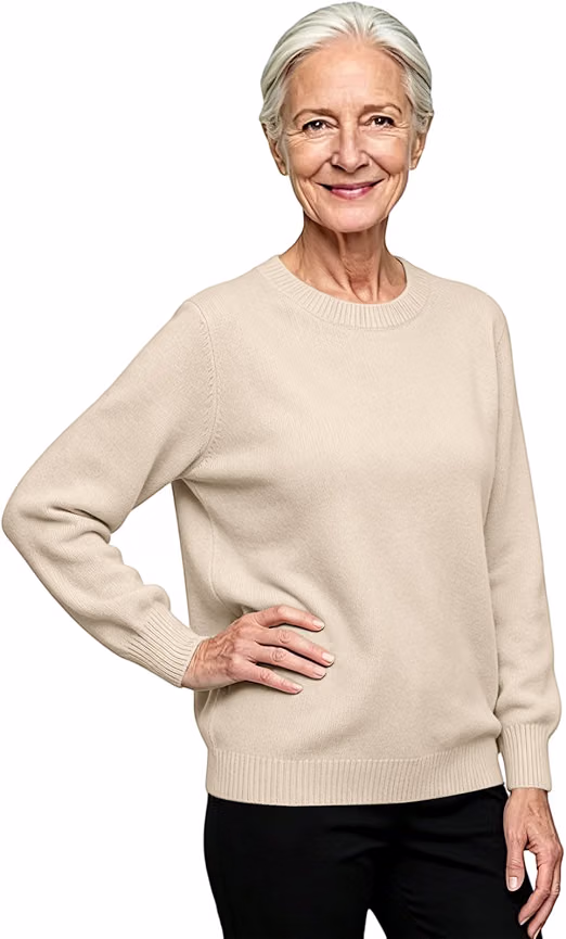Womens Jumpers UK Crewneck Fall Winter Sweater Casual Long