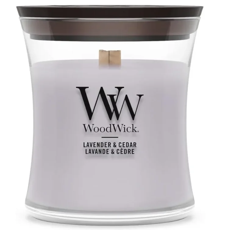 Woodwick Scented Candle With Crackling Wick Lavender And Cedar Mini Hourglass Ca