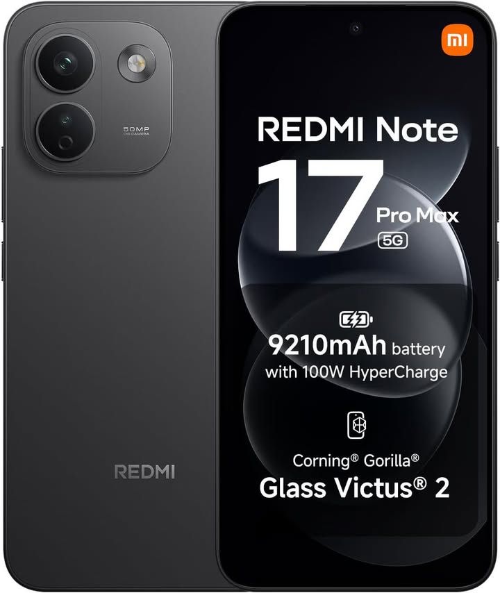 Xiaomi Redmi Note 17 Pro Max 5g Smartphone 8 256gb Black 9210mah Battery
