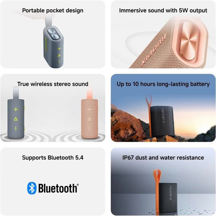 Xiaomi Sound Pocket Portable Bluetooth Speaker 5w Compact Mini Speaker 10 Hours