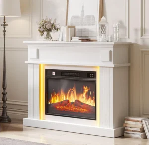 Yitahome Electric Fireplace White Electric Fire And Surround 23 Inch Heating Fre