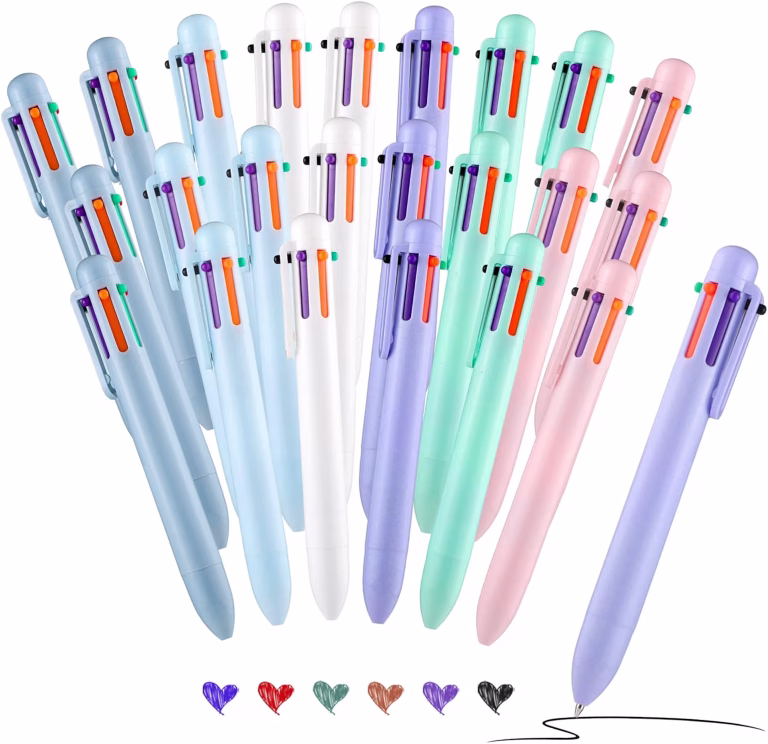 Yoosso 24 Pack 6 Colour Retractable Pens Teacher Supplies Deals 0 7 Mm