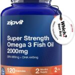 Zipvit Omega 3 Fish Oil 2000mg - EPA 660mg DHA 440mg - 120 Softgels