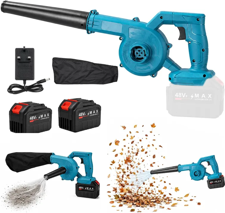 2 In 1 Leaf Blower Cordless With 2 Batteries 3000mah