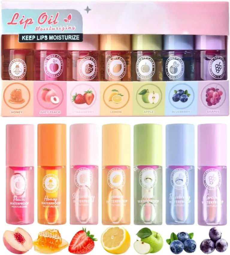7pcs Lip Oil Set Hydrating Magic Colour Changing Lip Balm And Long Lasting Lip G