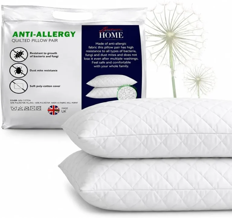 Adam Home Pillows 2 Pack Hotel Quality With Quilted Cover Hypoallergenic And Dus
