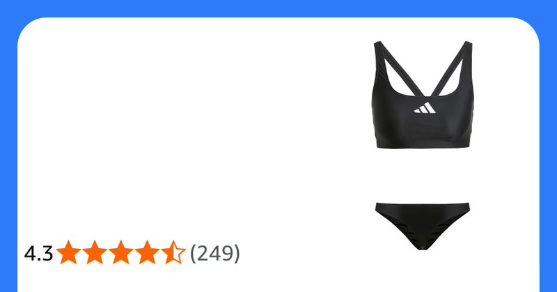 Adidas 3 Stripes V Back Bikini