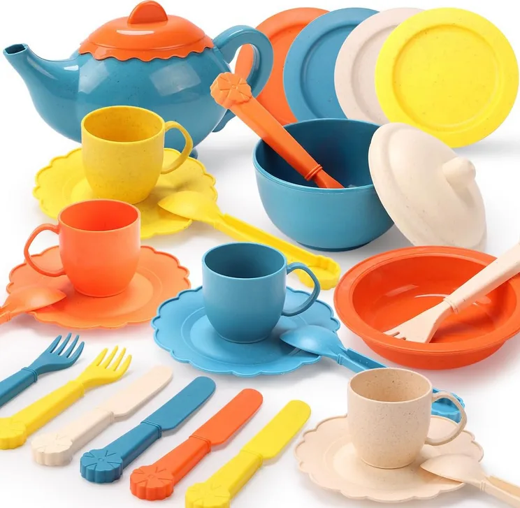 Afternoon Tea Party Playset Toys Play Kitchen Accessories Pretend Play Kids Kitc