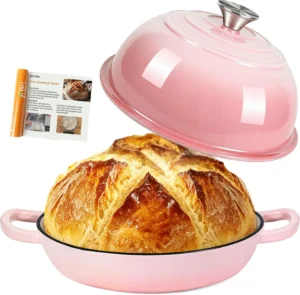 Ahj Dutch Oven For Sourdough Bread Baking 26cm 5 7l Enameled Cast Iron Pot