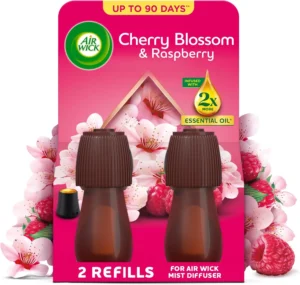 Air Wick Cherry Blossom And Raspberry Essential Mist Twin Refill 20ml Lasting Fo
