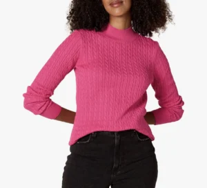 Amazon Essentials Women S Lightweight Cable Knit Long Sleeve Jumper