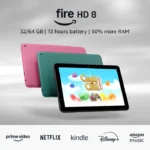 Amazon Fire HD 8 tablet (newest gen), 8" HD Display, 4 GB memory, 64 GB, responsive and vibrant, designed for portable entertainment, Black, (2024 release) – with ads