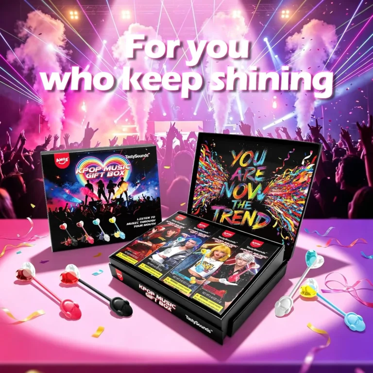 Amos Tastysounds Kpop Music Gift Box Audio Lollipop Candy For Kpop Fans