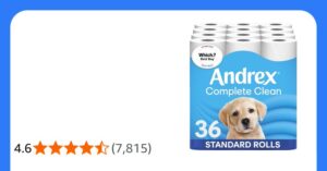 Andrex Complete Clean Toilet Roll 36 Toilet Rolls Bulk Buy