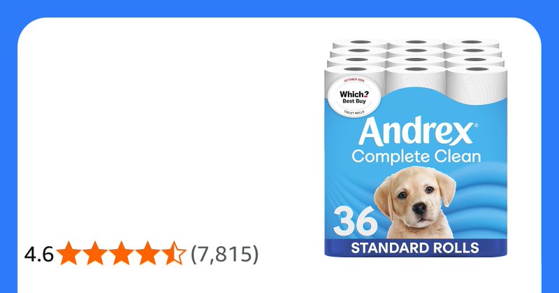 Andrex Complete Clean Toilet Roll 36 Toilet Rolls Bulk Buy
