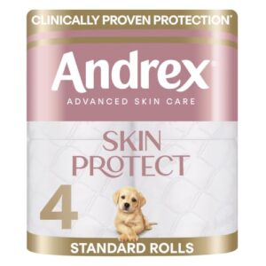 Andrex Skin Protect Toilet Tissue 4 Rolls 3 Ply Ph Balanced