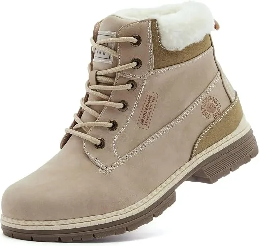 Anjoufemme Women S Walking Boots Ladies Trekking Hiking Boots Camping Backpackin