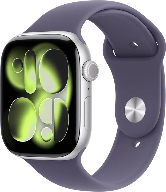 Apple Watch Series 11 Gps 46mm Smartwatch With Silver Aluminium Case With Purple