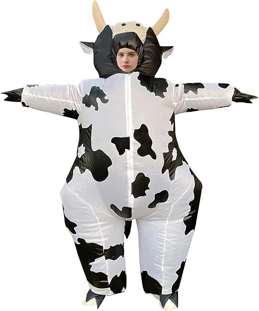 Arokibui Inflatable Cow Costume Blow Up Costume Cosplay Party Festival Halloween