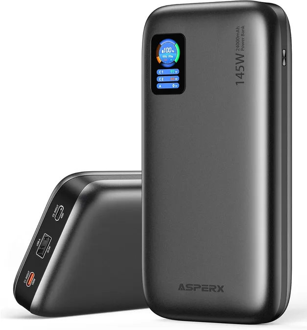 Asperx 145w 24000mah Power Bank For Laptop And Phone USB C Portable Charger