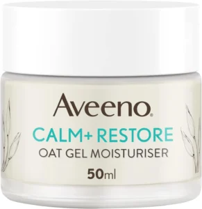Aveeno Face Calm Restore Oat Gel Moisturiser For Sensitive Skin 1x 50ml