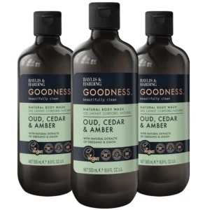 Baylis And Harding Goodness Natural Body Wash 500ml 3 Pack