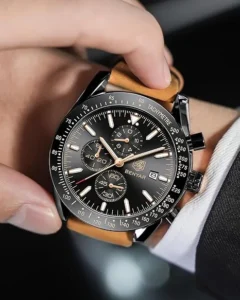 Benyar Watch For Men Analog Quartz Chronograph Waterproof Luminous Designer Big