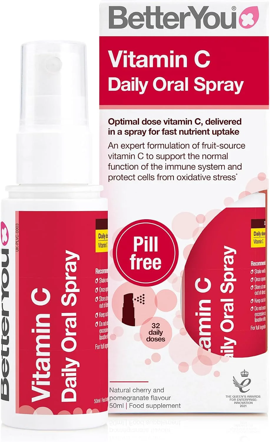 Betteryou Vitamin C Oral Spray Fast Acting High Strength Vitamin C Supplement Su