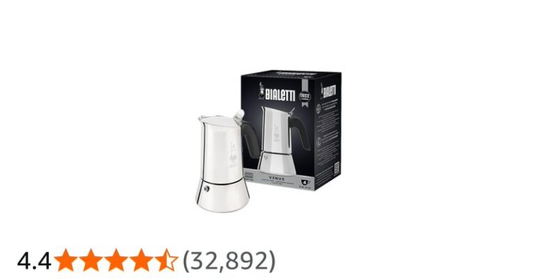 Bialetti New Venus Caffettiera In Acciaio Inox Adatta All Induzione Argento 4 Ta