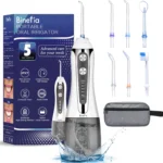 Binefia Water Flosser for Teeth Cordless with 5 Modes, 360° Oral Irrigator