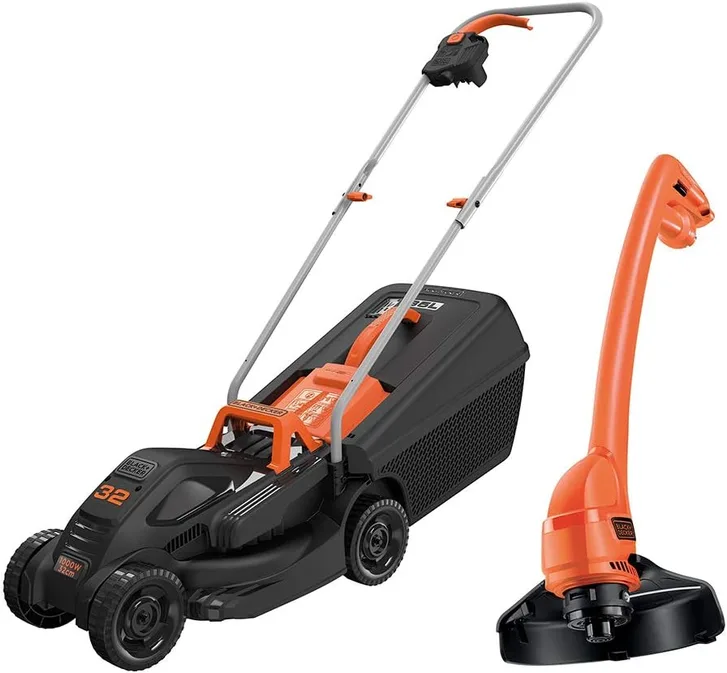 Black Decker 32cm Electric Rotary Mower With Gl250 Grass Strimmer