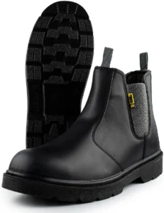 Black Hammer Men S Chelsea Safety Work Boots Smooth Leather Steel Toe Cap Utilit