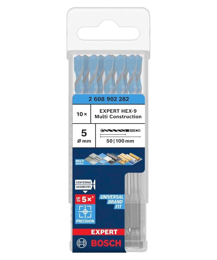 Bosch 10x Expert Hex 9 Multi Construction Drill Bit