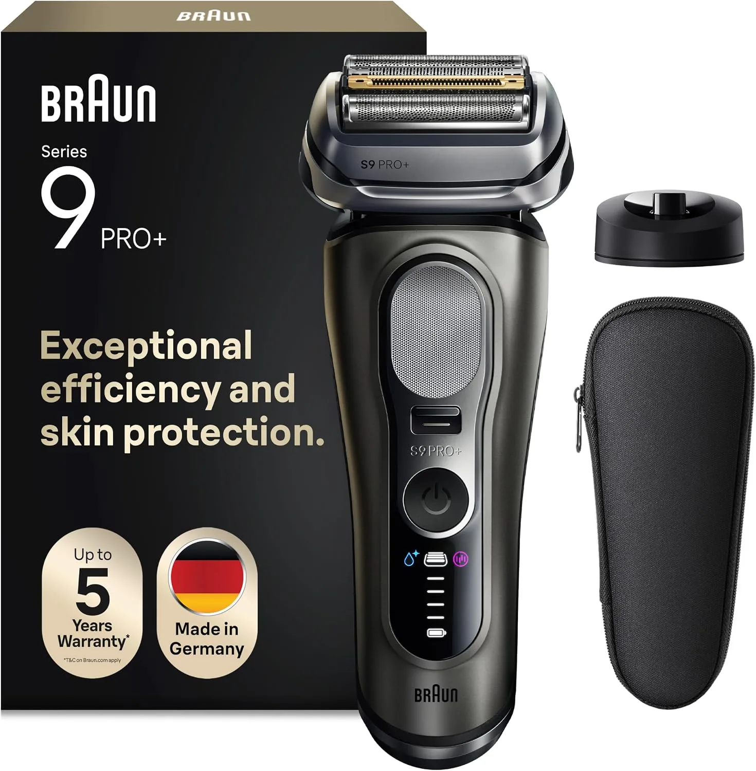 Braun Series 9 Pro Electric Shaver For Men Wet And Dry Graphite 9615s