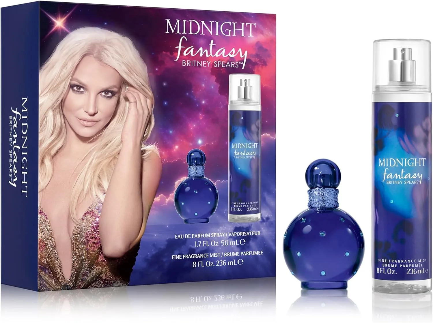 Britney Spears Midnight Fantasy Set Edp 50 Ml Fine Fragrance Mist 236 Ml