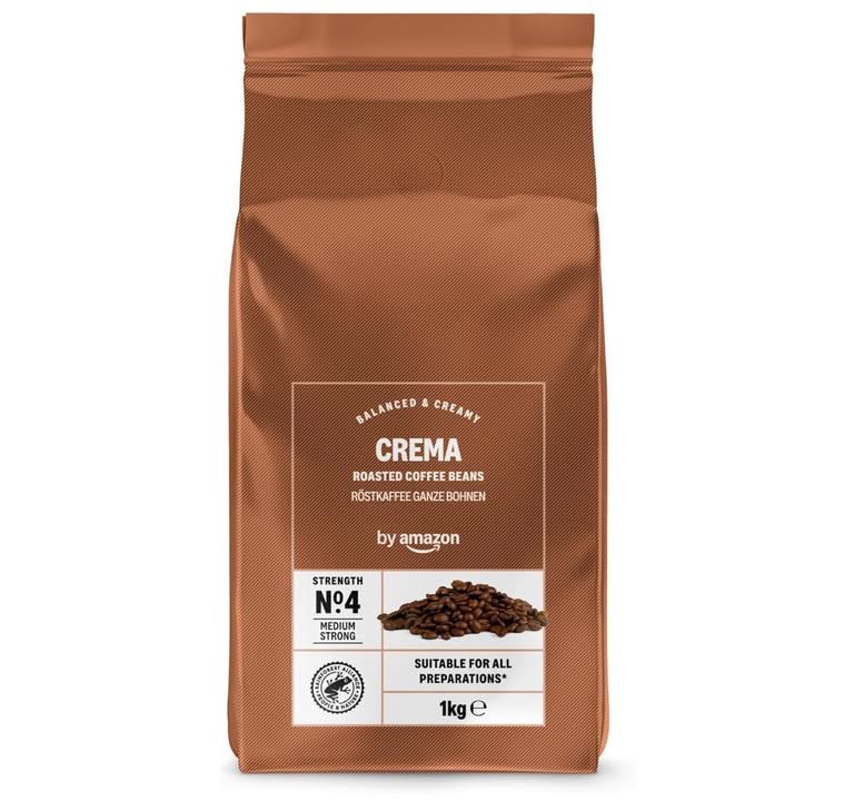 By Amazon Espresso Crema Coffee Beans Strength 4 Medium Strong Roasted Coffee Be