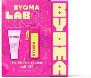 Byoma The Prep Plump Lab Kit Lip And Skincare Set Skin Barrier Support