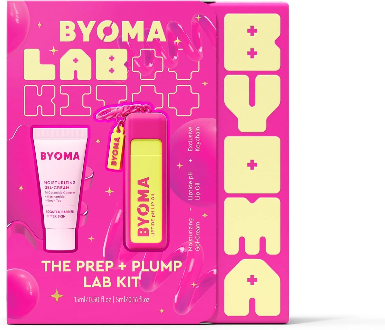 Byoma The Prep Plump Lab Kit Lip And Skincare Set Skin Barrier Support