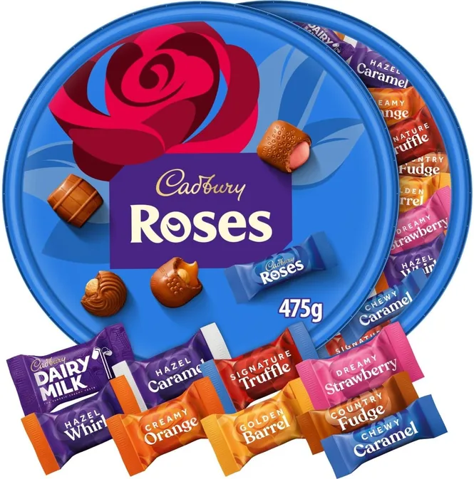 Cadbury Roses Tub Milk Chocolates Assortment 475 G Pack Of 1
