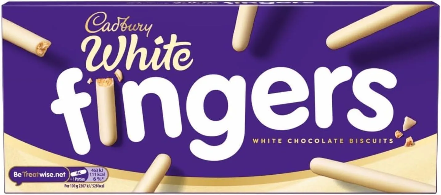 Cadbury White Chocolate Fingers Biscuits 114 G Pack Of 1