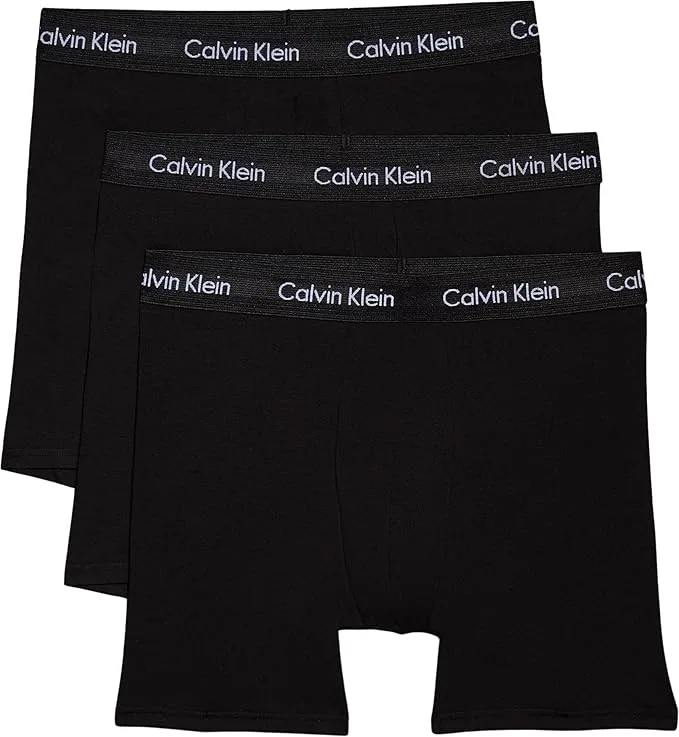 Calvin Klein Men S 3 Pack Boxer Briefs With Logo Waistband