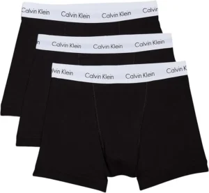 Calvin Klein Men S 3 Pack Trunks With Logo Waistband