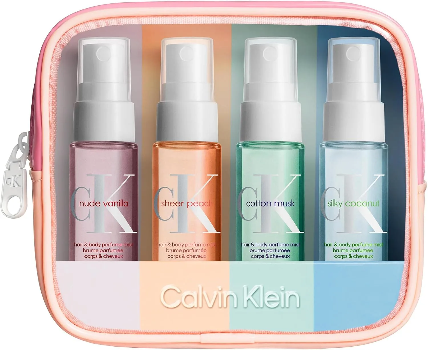 Calvin Klein Unisex Body Mist Collection For Hair And Body 4x30ml Travel Set In