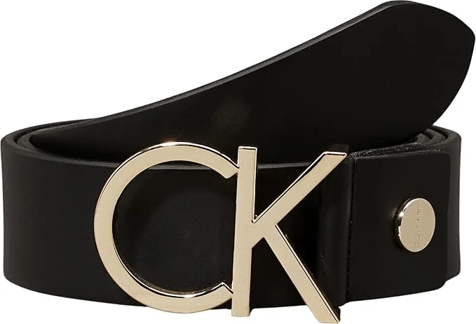 Calvin Klein Women Belt Ck Logo 3 5 Cm Leather