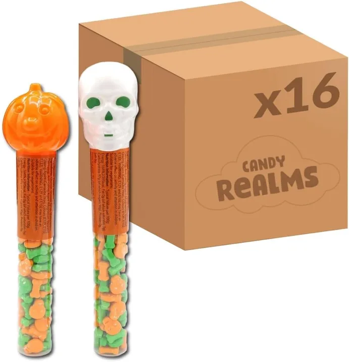 Candy Realms Halloween Spooky Tubes 50 G Pack Of 16