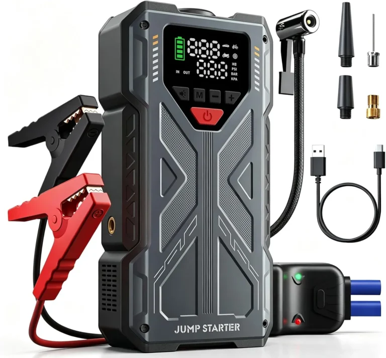 Car Battery Booster Jump Starter With Air Compressor 8000a 12v Jump Starter Powe