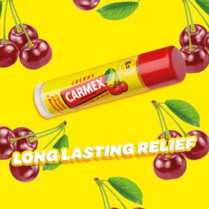 Carmex Cherry Moisturising Lip Balm Click Stick For Dry Parched Lips 4 25g